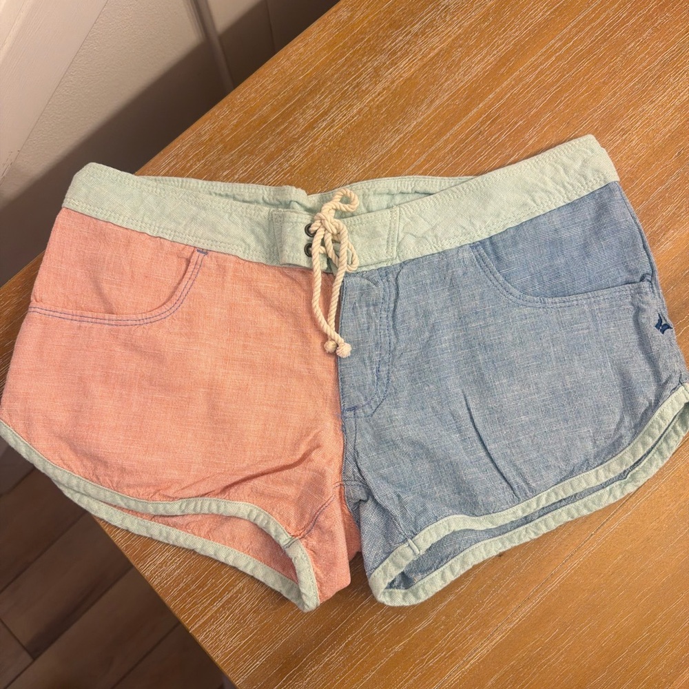 Hurley Two-Tone Pink and Blue Women's Athletic Shorts